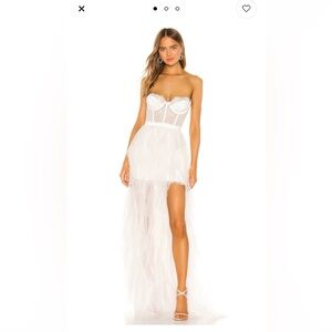 For Love Lemons Lemons X Revolve Bustier Gown in White